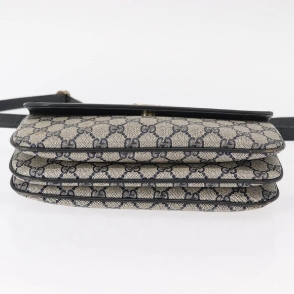 GUCCI GG Supreme Shoulder Bag PVC Navy Gold 004 106 0024 Auth 152571 - Picture 6 of 16